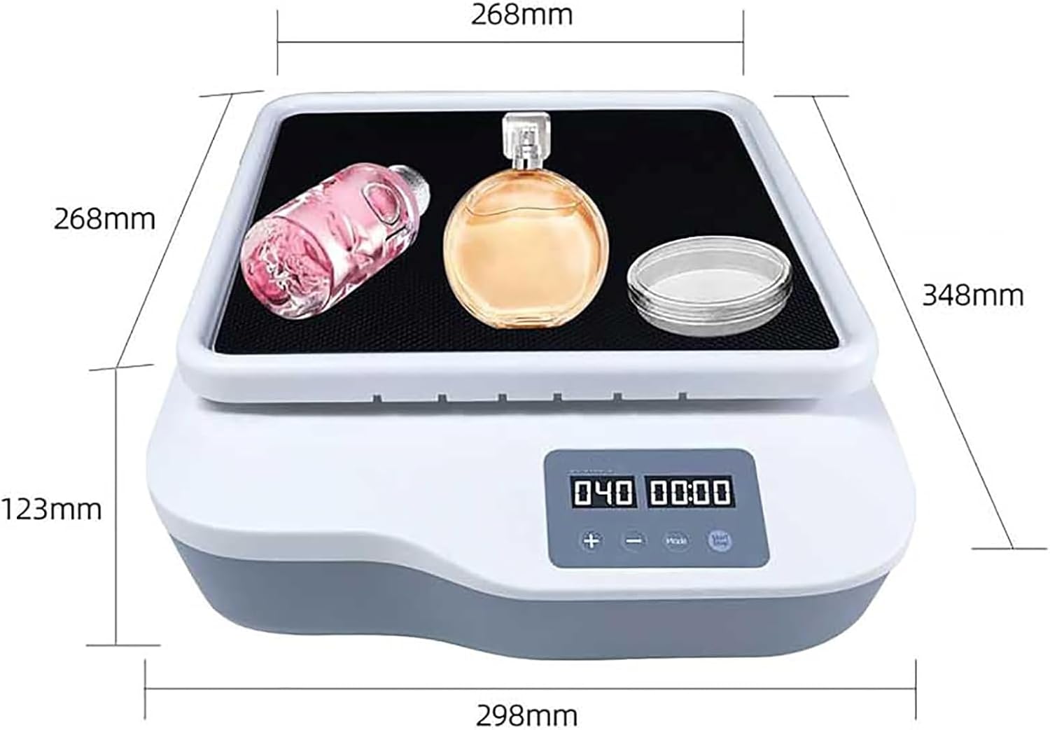 Laboratory Rotary Shaker, 268 X268mm Digital Display Circular Shaker, Electronic Speed and Time Adjustment, Dual LED Screens, Timing Function, Labs and Classrooms