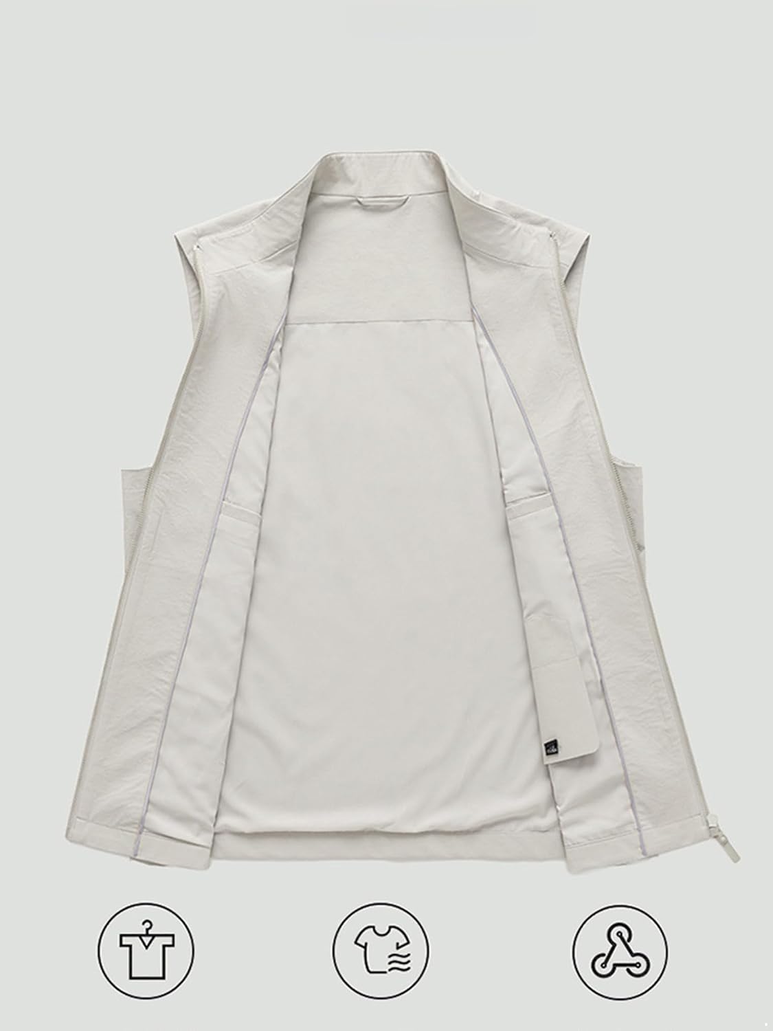 Hularka Men's High-End Spring Golf Sleeveless Vest Stand Collar Casual Fashion Layered Waistcoat