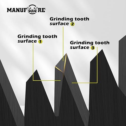 Miniatura 2 de MANUFORE Sierra plegable de 7.087 in con hoja negra, mango de agarre suave, sierra de hoja para madera, paneles de yeso y PVC