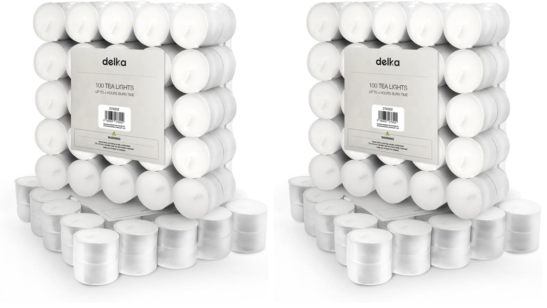 delka Unscented Tea Lights White-Long-Lasting 4 Hour Burn Time-Smoke-Free Bright Flame-Ideal for Weddings, Events, Aromatherapy, Home Décor, and Emergency Use-Premium Quality (White, 50 Pack) — view 9
