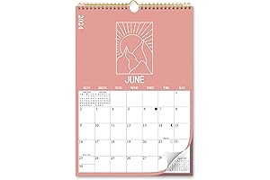2024 Aesthetic Wall Calendar | Vertical Modern Boho Planner