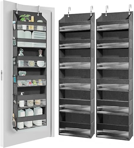 Miniatura 14 de HOMELUX THEORY - Organizador colgante sobre puerta, 1 pieza, resistente, 55 x 14 x 6.7 pulgadas, 6 bolsillos frontales grandes, 12 laterales