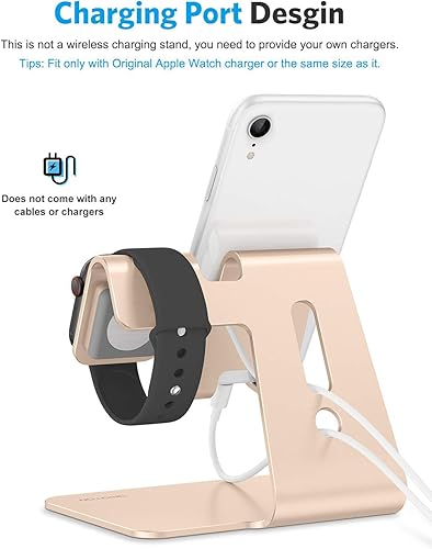 Miniatura 4 de OMOTON - Soporte de escritorio universal 2 en 1 para iPhone y reloj Apple Watch Series 5, 4,3, 2 y 1 (de 38 mm, 40 mm, 42 mm y 44 mm)