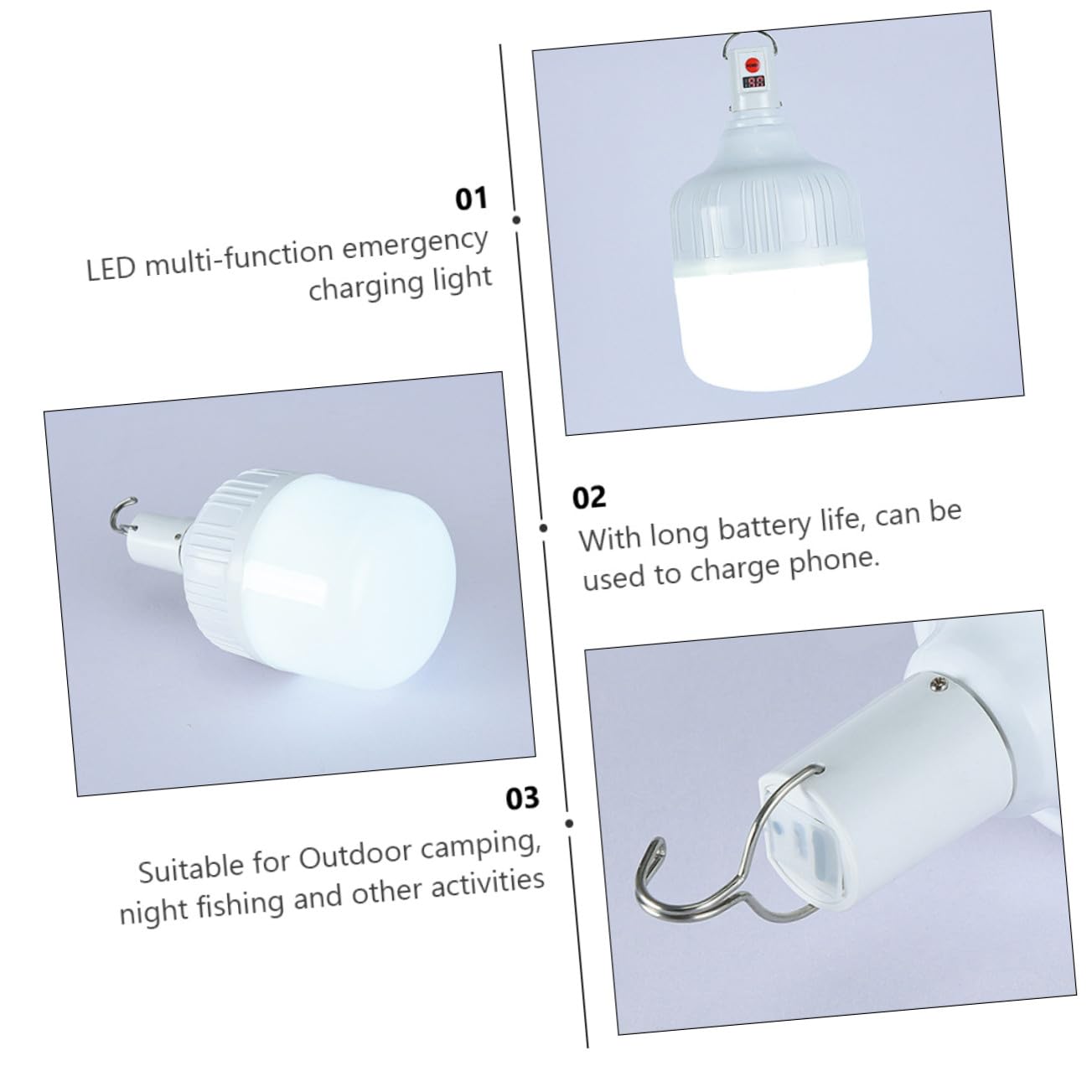 Lámpara LED de Camping Recargable 5730, 18 Perlas, 100w