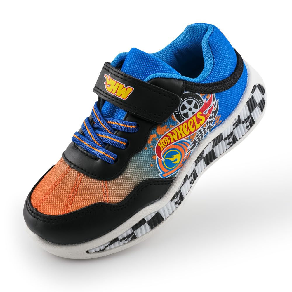 Hot Wheels Zapatillas deportivas para niños con correa fácil