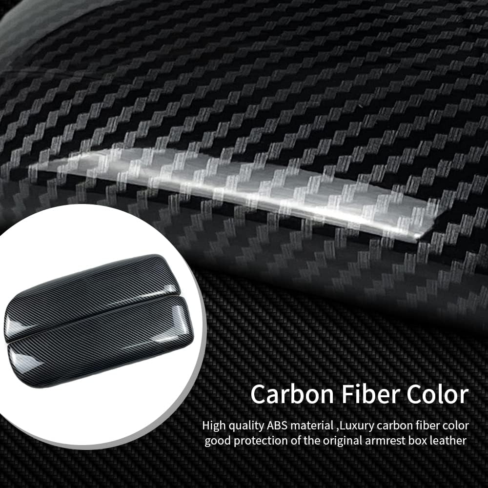 Carbon Fiber Color Car Center Armrest Box Cover Inner Console Box Armreat Panel Decorate Protect Covers for BMW X5 X6 X7 E70 E71 F15 F16 G05 G06 (X5 F15 2014-2018/X6 F16 2015-2019)