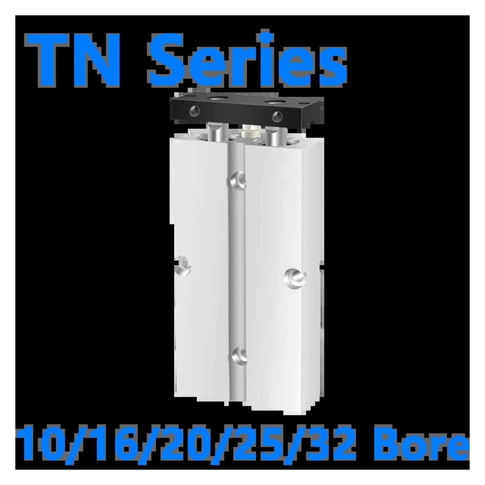 Cylinder typu TN z podwójnym trzpieniem TN10 CorsaX 5 mm 10 mm 20 mm 30 mm 40 mm 50 mm powietrze(125 mm Stroke)