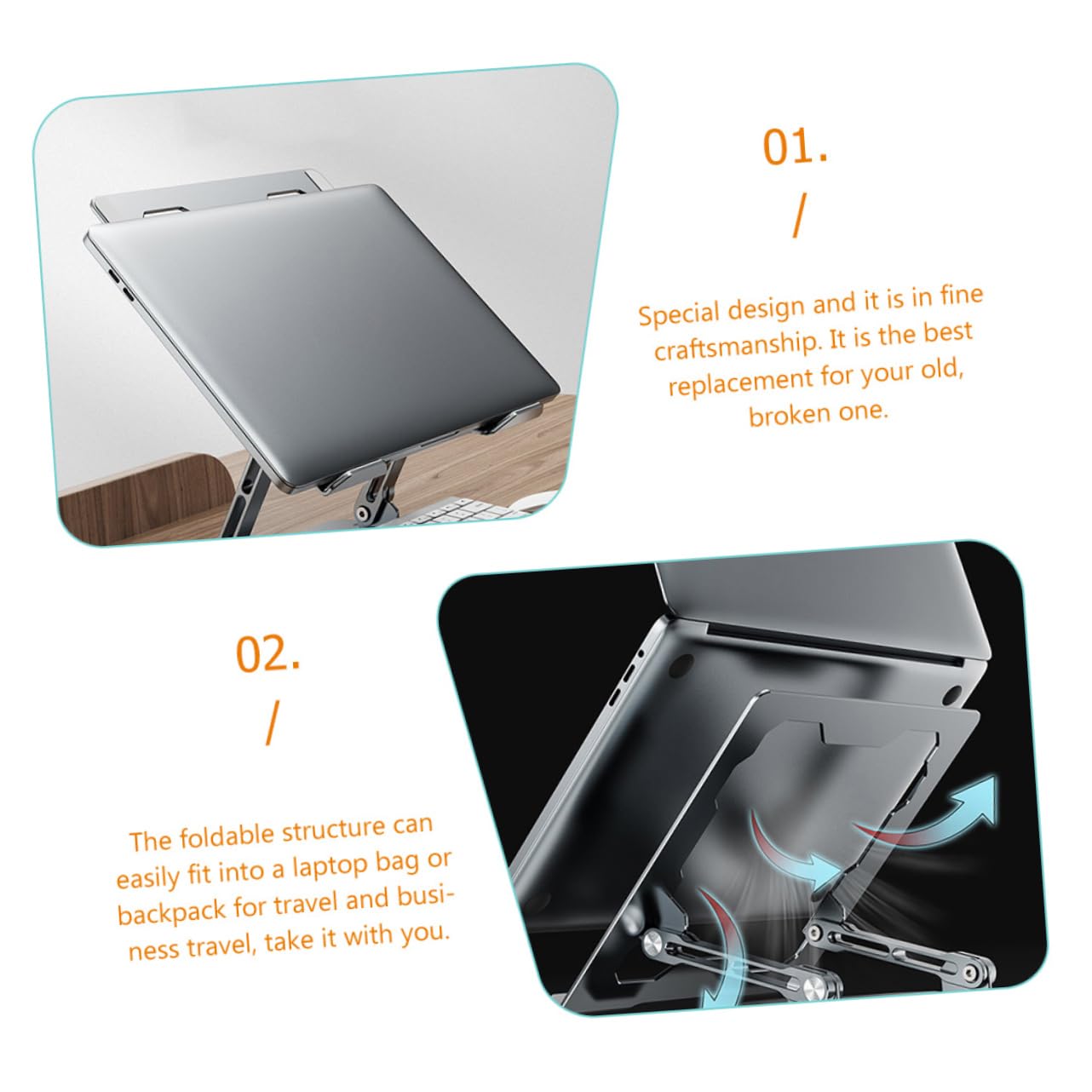 Soporte Metálico para Portátil Ajustable Multiusos Soporte De Aleación De para Pc Portátil para Trabajo Casa o Oficina
