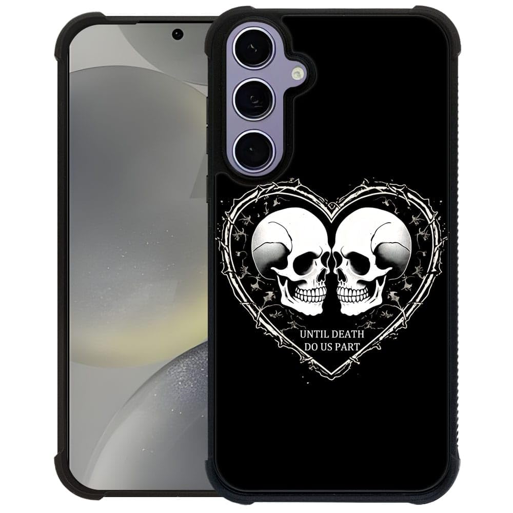 Goodsprout Compatible with Samsung Galaxy S24 S25 Case,Couple Skeleton Love Amazing Pattern Design Shockproof Anti-Scratch Hard PC Back Case for Samsung Galaxy S24 S25 Case