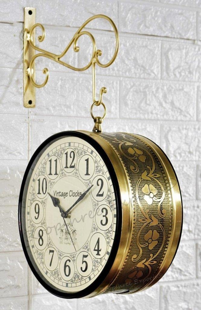 Vintage Handcrafted Wall Clock - Black Iron -20