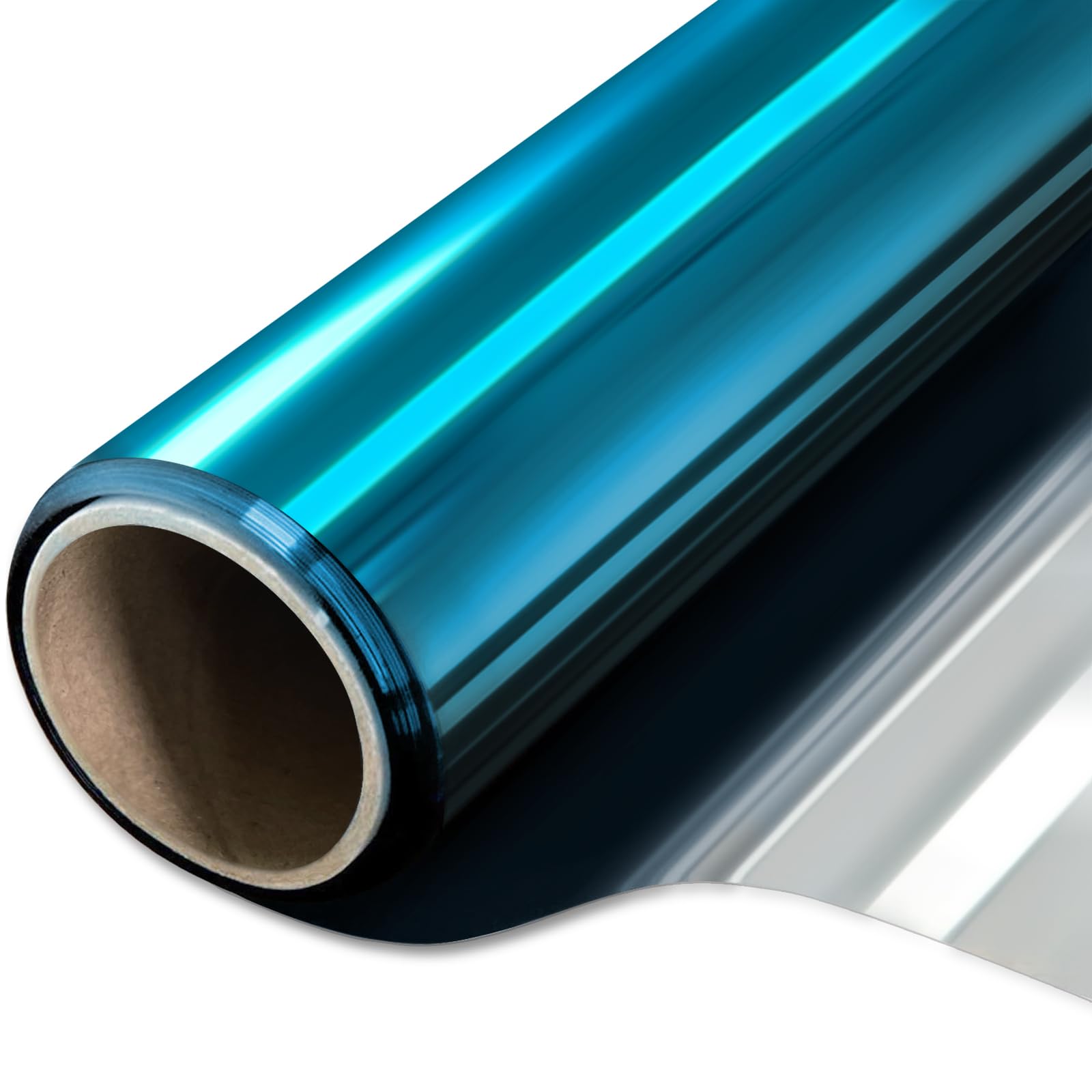 WPCTEV Window Privacy Film One Way Daytime Mirror Tint Treatments UV Heat Control Vinyl Stickers Sun Block Glass Paper Door Covering Reflective (Light