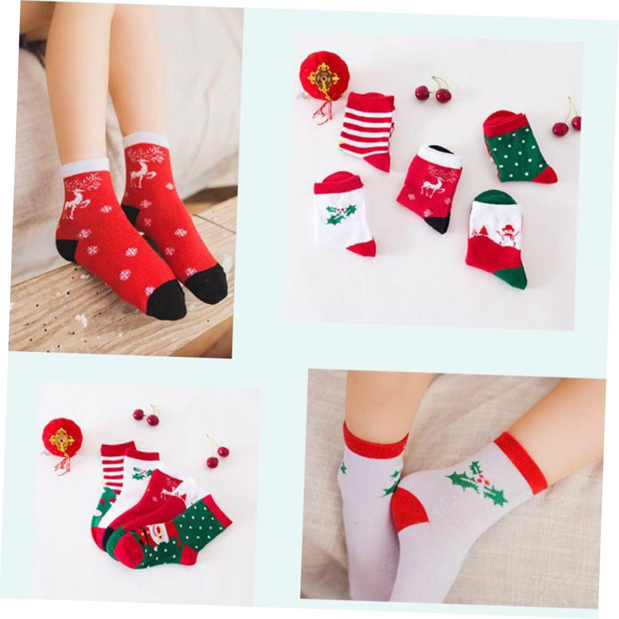 COLLBATH Christmas Socks House Socks Newborn Boys Thermal for Christmas Cute Thermal Xmas