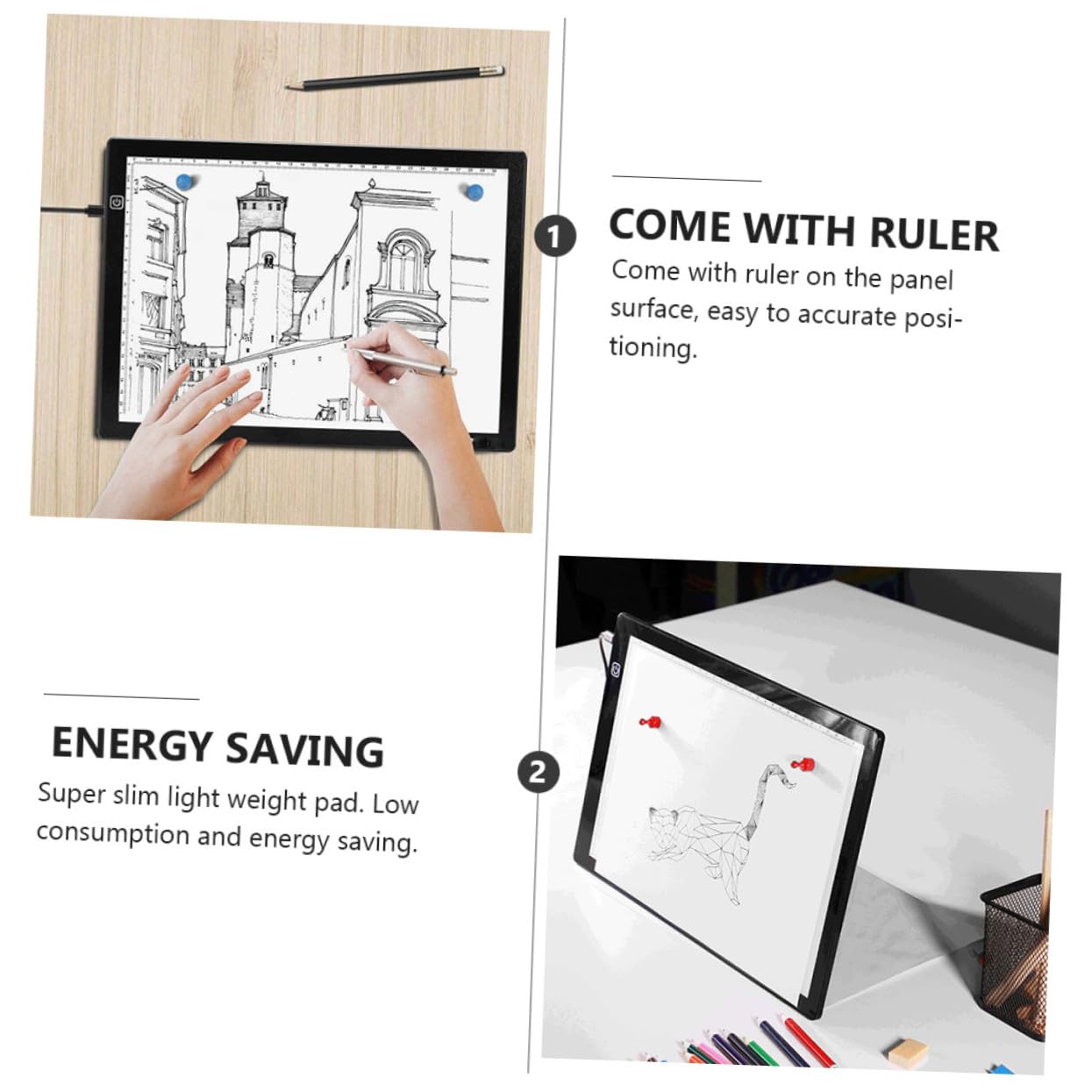 Table Lumineuse A4 en Acrylique Blanc pour Dessin et Animation 2d