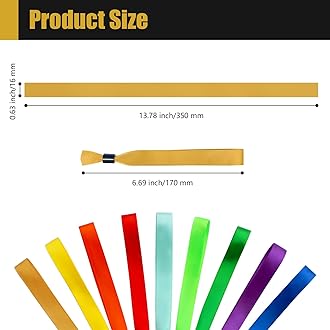 Comflora 100 Pcs Cloth Event Wristband, Disposable Wristbands for Events, Colored Wristbands Events,for Lightweight Concert,Club Entrance Wrist Strap Party Wristband Event (Color : ASSORTED COLOR)