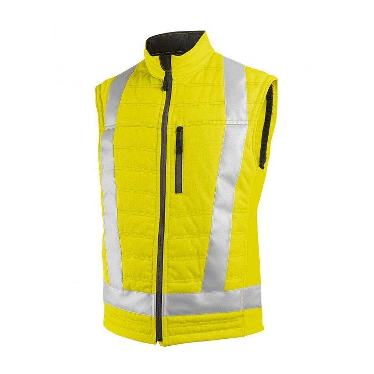 BP Kamizelka termiczna 2113-845-86-XL, smukła sylwetka, wyściełana pikowaną podszewką termiczną 270 g/m², mieszanka materiału, żółty ostrzegawczy, XL