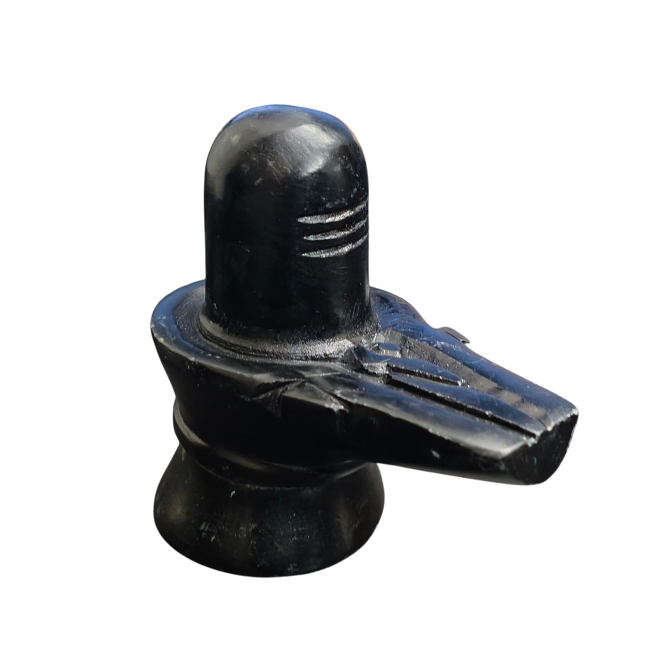 Black Marble Shivling Shivlingam 2" Small Shiv Ling Religious Spiritual Gift | Hindu God Statue Shiva Lingam Statue Figure Temple Idol and Decor