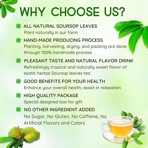 Miniatura 2 de Más de 215 hojas de té de guanábana secas, hojas de guanábana secas enteras naturales, graviola, hojas de guanabana para te hojas de guanábana