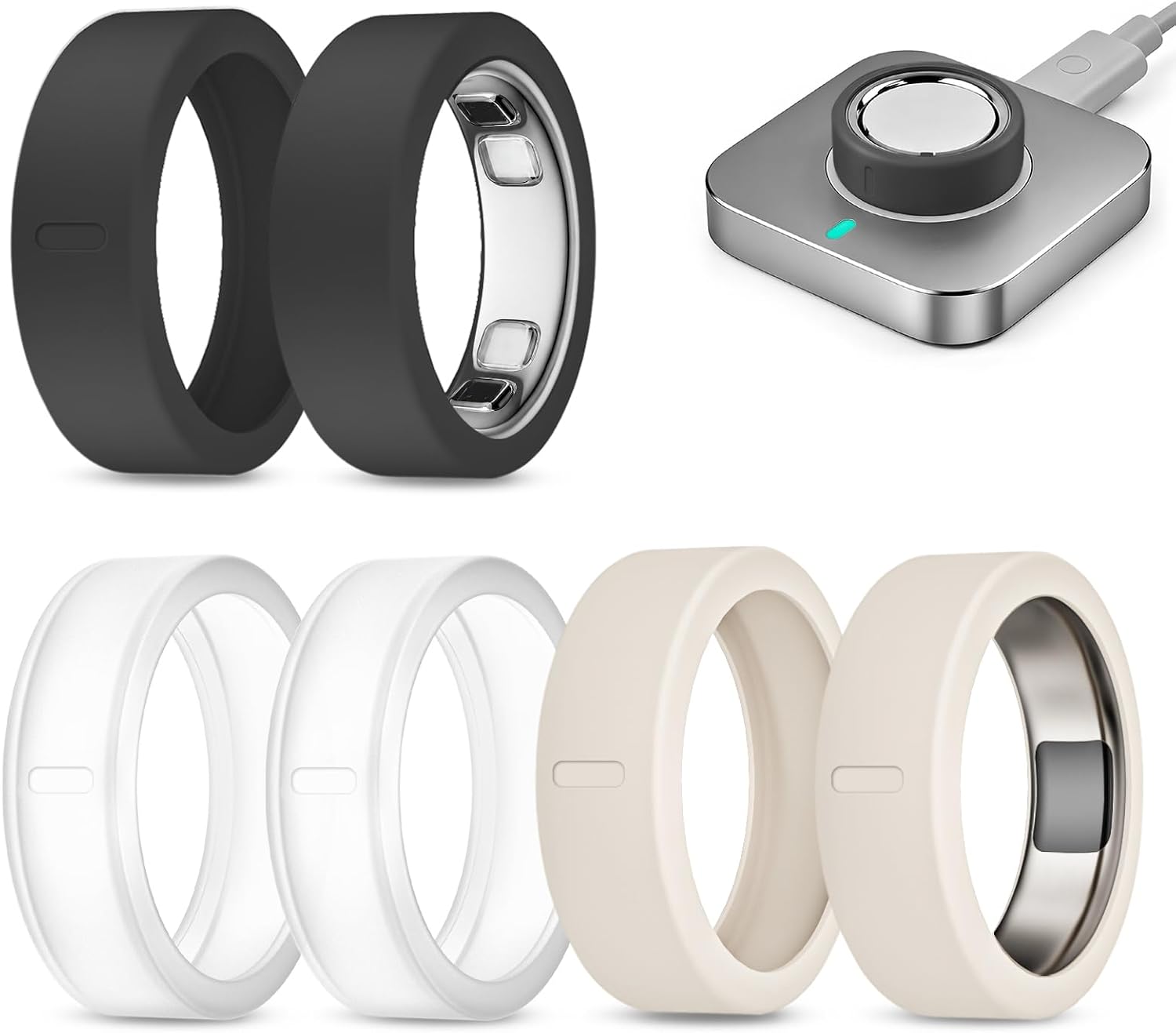 6 Pack Smart Ring Protector Compatible with Oura Ring Gen 5 Cover