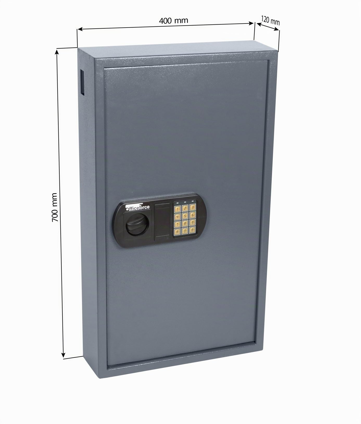 Schlüsseltresor mit Zahlenschloss für 150 Schlüssel & Notkey | Code und Notschlüssel, Stabiler Schlüsselschrank, 4 mm Stahl, Mit Einwurf Öffnung, Höhenverstellbare Hakenleiste, Wandmontage