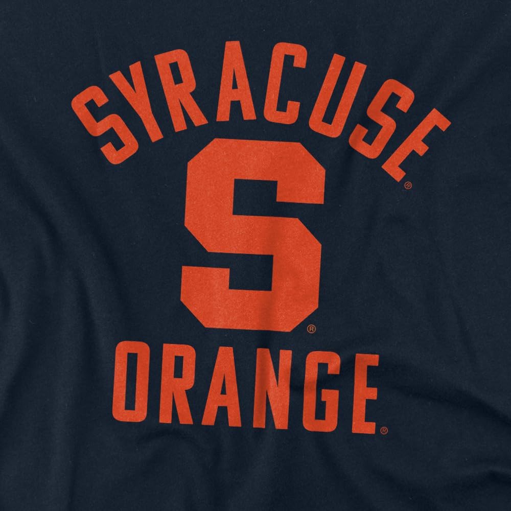 Syracuse University Official Syracuse Logo Distressed Unisex Adult T-Shirt, Navy, Large - Image 2