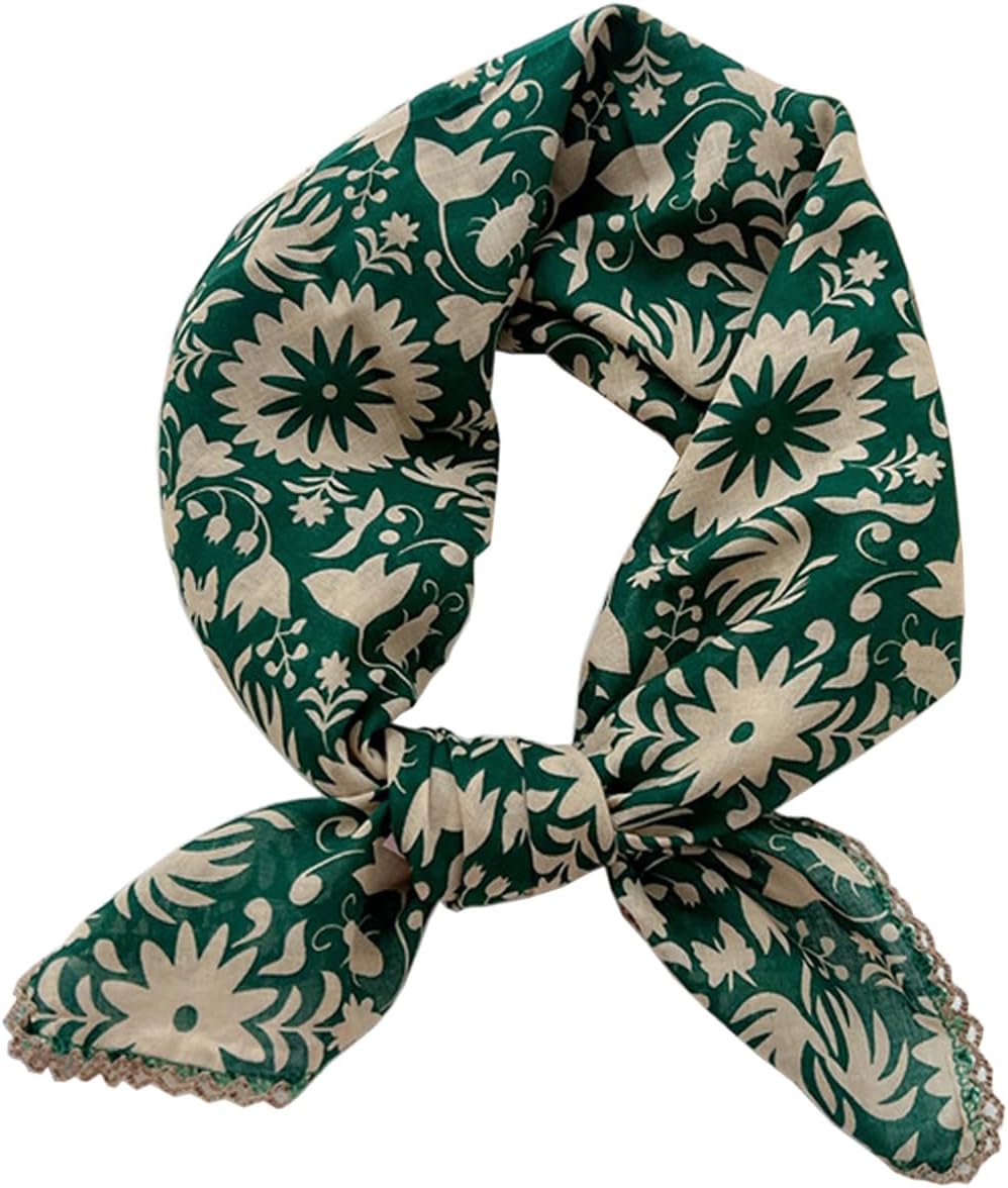 Large Cotton Bandana Headband, Head Wrap, Protective Coverage, Hair Neck Scarf for Women 28 x 28 inch