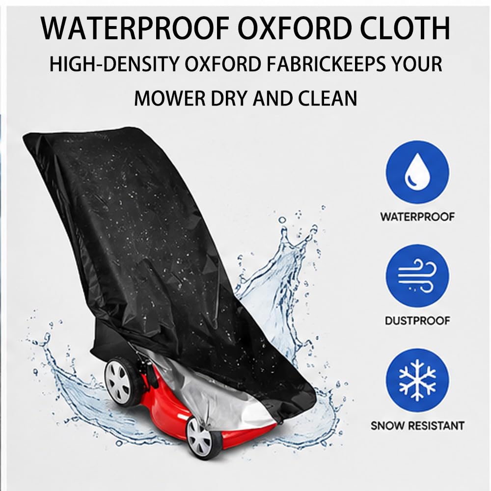 Funda para Cortacésped para Bosch UniversalRotak 37 565, Cubierta Impermeable De Oxford con Cordón Antiviento para Exterior Y Jardín