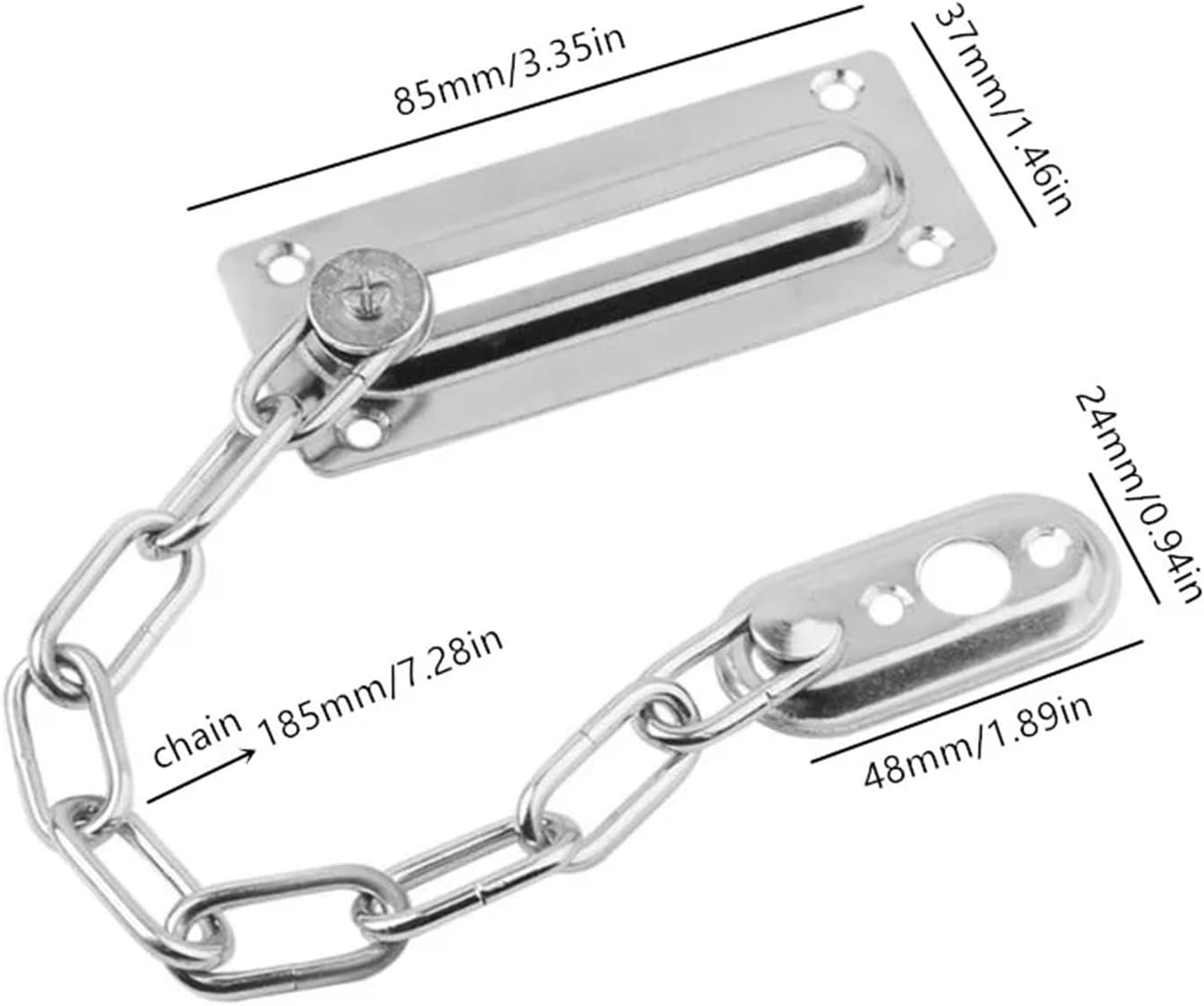 Chain Locks for Inside Door 5pcs Stainless Steel Door Safety Guard Chain Security Bolt Locks Cabinet Latch DIY Home Tools(Gold)