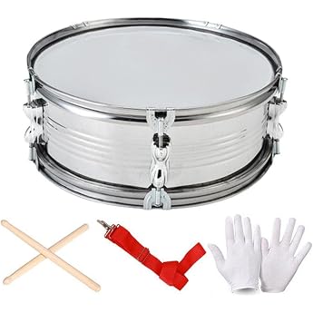 13 Inch Snare Drum Set Adjustable Strap - Percussion Marching Drum Sticks for Learning and Performing Music