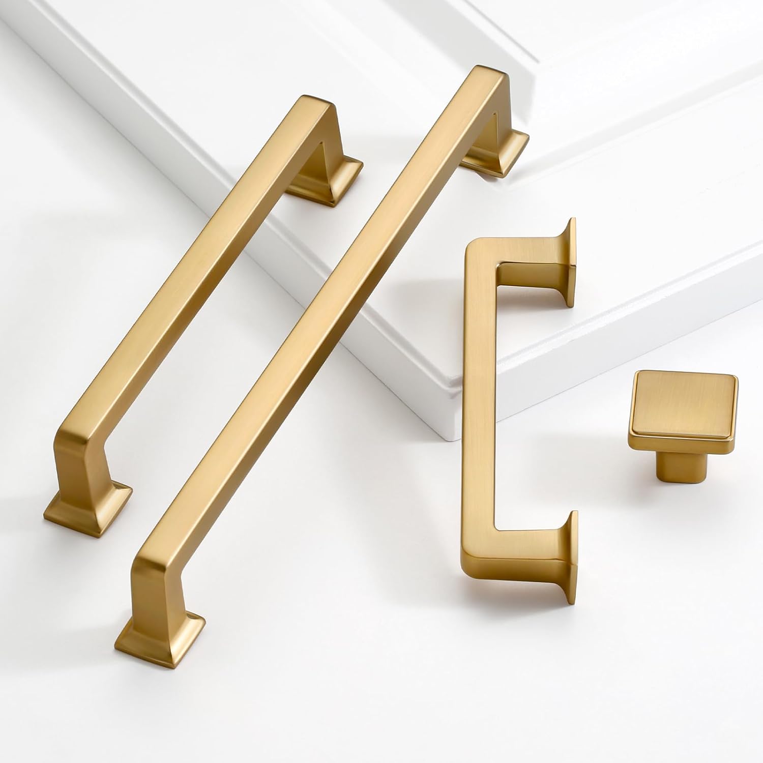 10 Pack Champagne Bronze Cabinet Pulls, 5"(128MM) Hole Centers Kitchen Cabinet Handles, Solid Zinc Alloy Drawer Pulls for Cabinets and Drawers