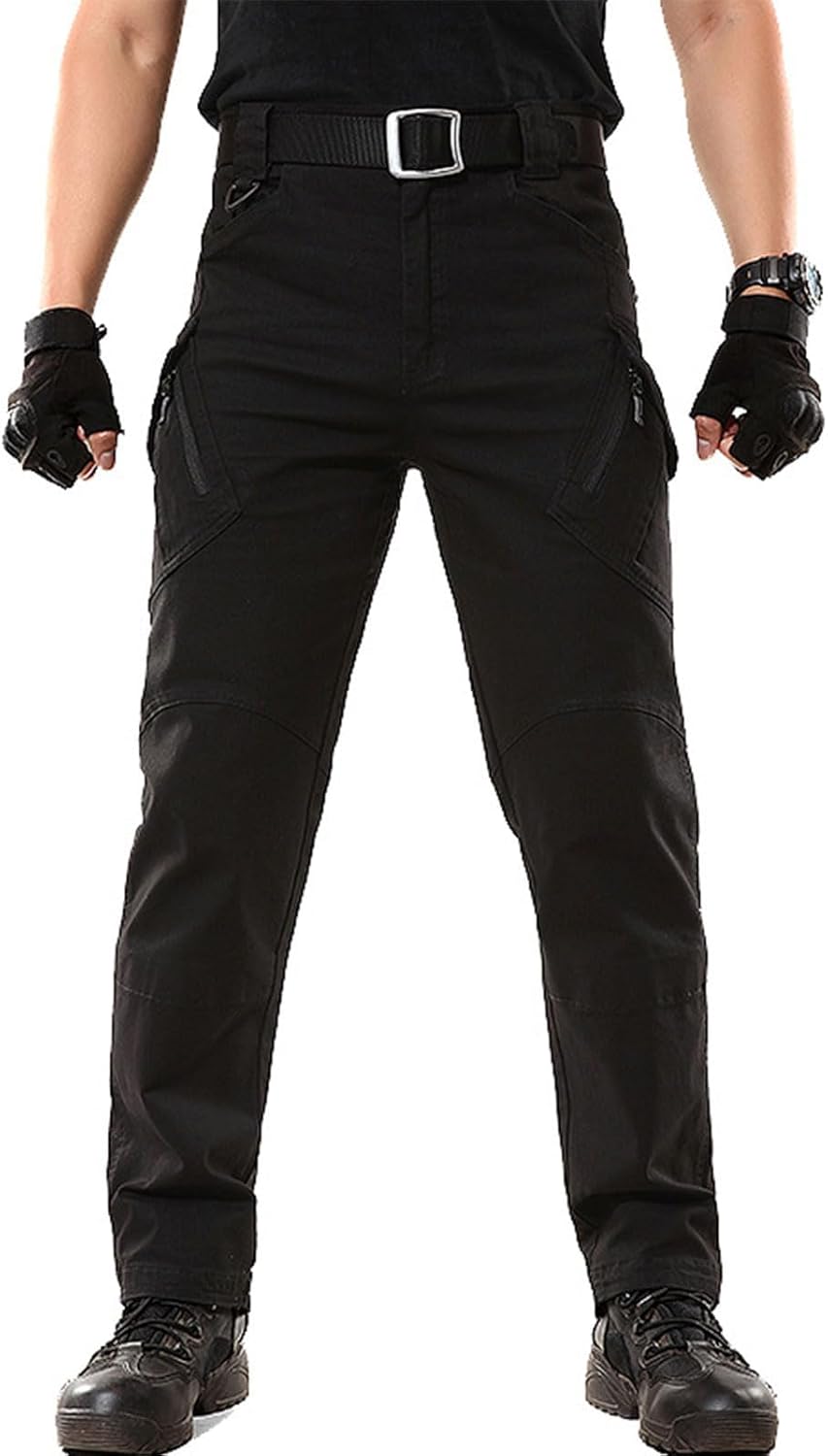 Men's Flexcamo - Tactical Waterproof Cargo Pants, Black, Large