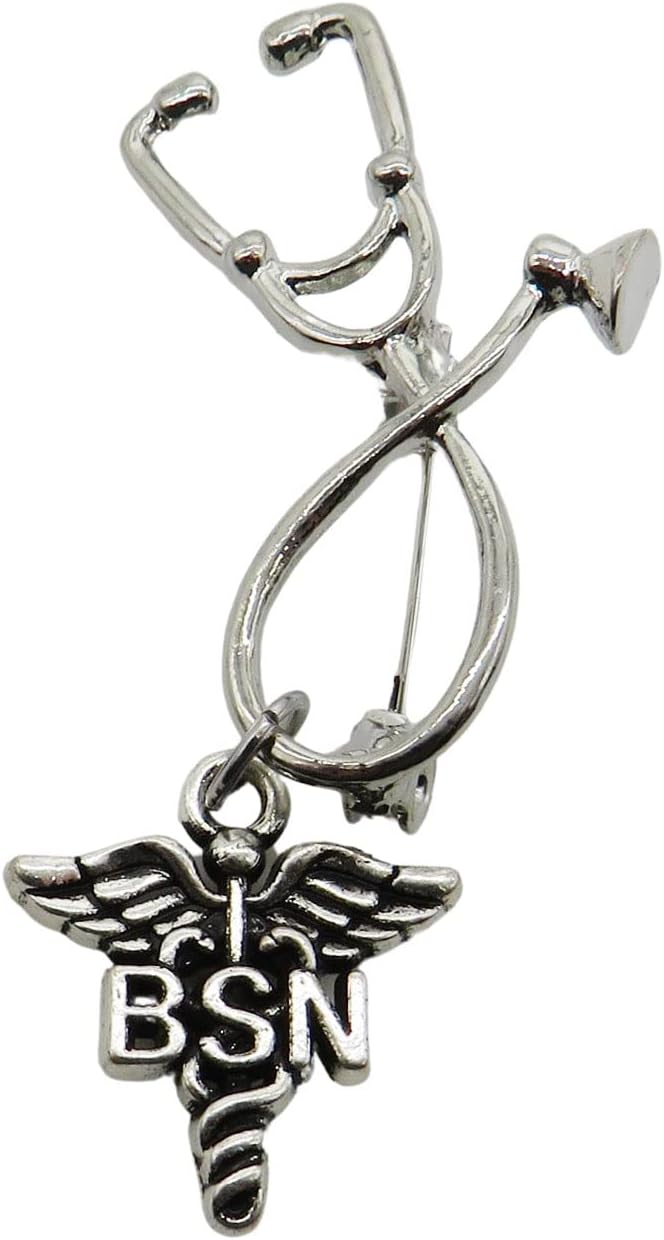 Nurse Pin Medical Stethoscope Pin Brooch BSN Family Nurse
