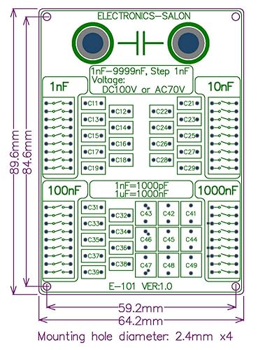 Miniatura 7 de electronics-salon 1nF a 9999NF step-1nf cuatro Decenio programable Condensador Junta.