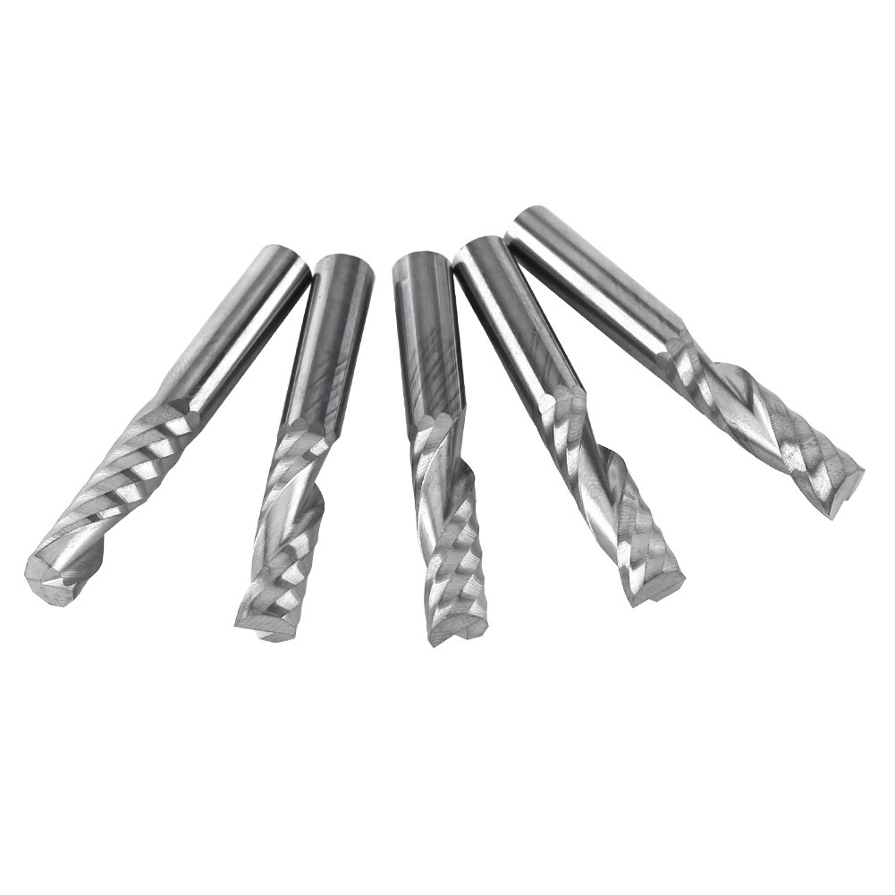 Freesbity 5 sztuk 6 mm trzpień pojedynczy frez frezarski narzędzie do wiercenia węglik wolframu frezy CNC frezy do drewna, stali aluminiowej, PCB PCB PCV, włókno węglowe