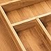 Beaumont Kitchenware Expandable Bamboo Organizer Drawer Beautiful All-Natural 100% Bamboo | Versatile Organizer | Reinforced Slots | 17¾