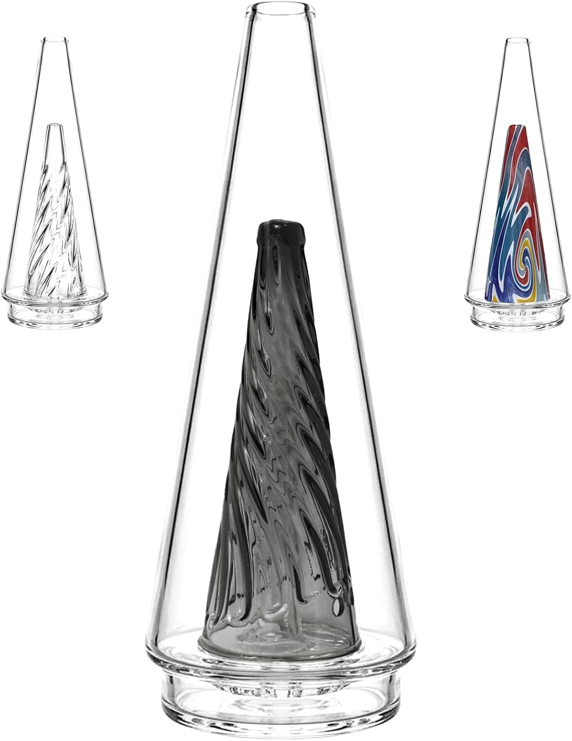 Glass Conical Components, Precision Geometric Art Supplies, Suitable for Peak/Pro DIY Crafts, Thick-Walled and Stained Glass Making (Multicolour)