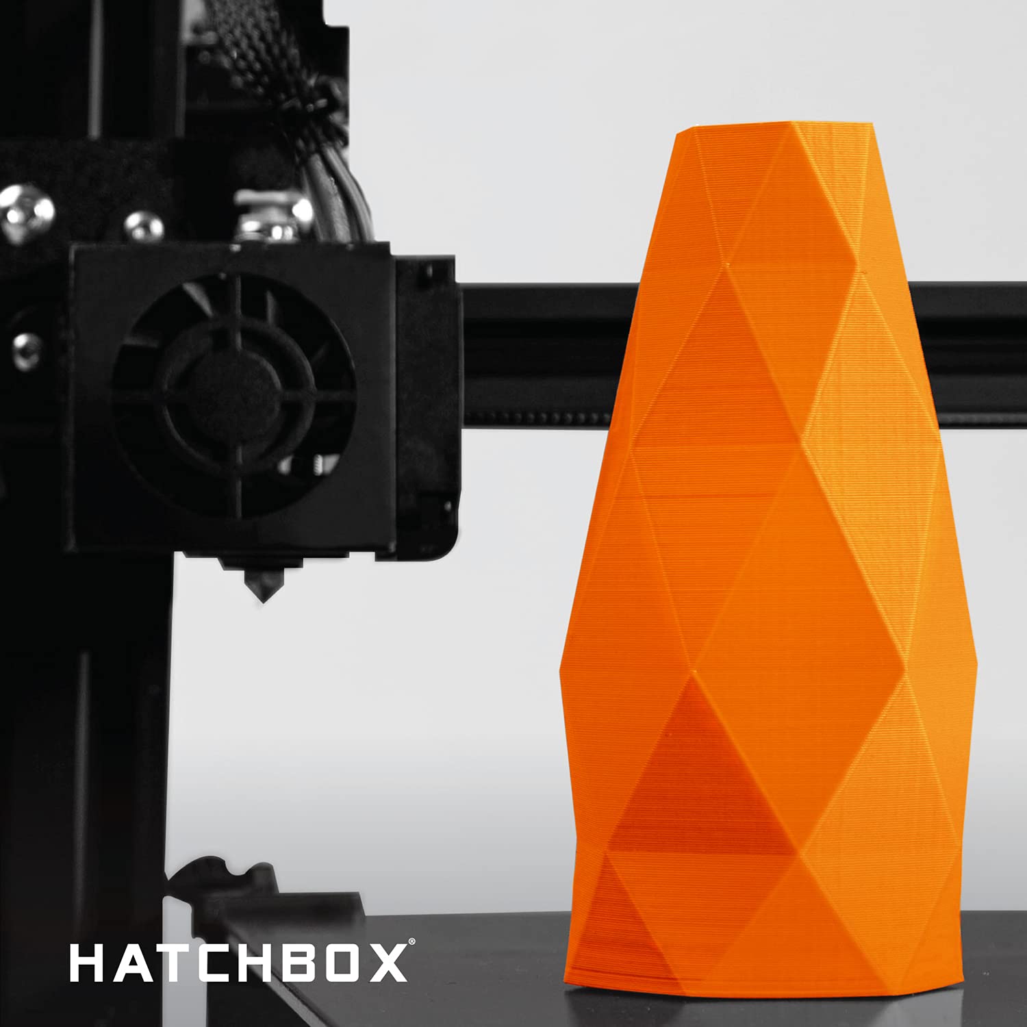 HATCHBOX 1,75 mm jasny pomarańczowy filament do drukarki 3D PLA, szpula 1 kg, dokładność wymiarowa +/- 0,03 mm, filament do drukowania 3D
