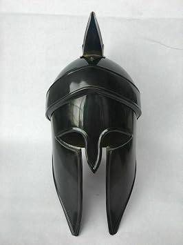 Medieval Antique Corinthian Steel Helmet Greek Black Helmet