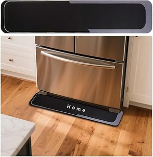 Refrigerator Floor Mat - Under Fridge Mat with 3.8mm Absorbent Diatom Mud, Non-Slip Rubber Backing, Protect Floors from Water Damage, Easy Clean for Refrigerator/Freezer-8.2x37.2 Inch