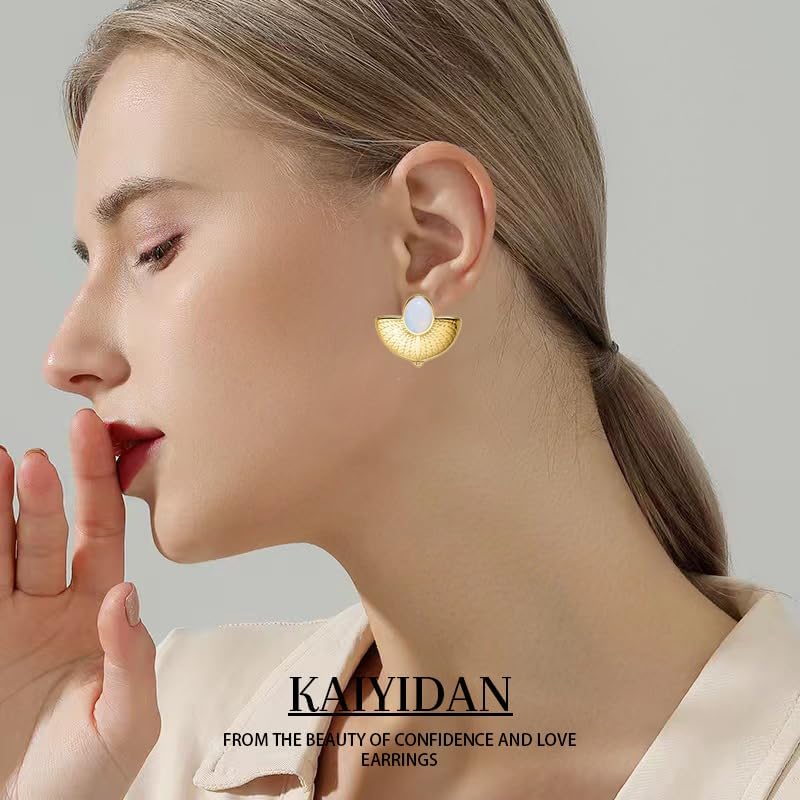 Stud Earrings For Women Dainty,Gold Ball Cute Studs Earings,Silver Ziron Pearl Studs Boho Stud Dangle Statement Glaze Enamel Earrings Trendy,Fashion Jewelry Gift. - Image 3