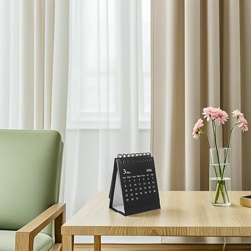 Miniatura 4 de NUOBESTY Mini calendario de escritorio 2024.07-2025.12 - Calendario portátil de escritorio pequeño de pie para año académico, calendarios mensuales