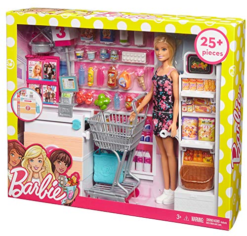 Barbie Muñeca vamos al supermercado, accesorios muñeca, regalo para niñas y niños 3-9 años (Mattel FRP01) , color/modelo surtido