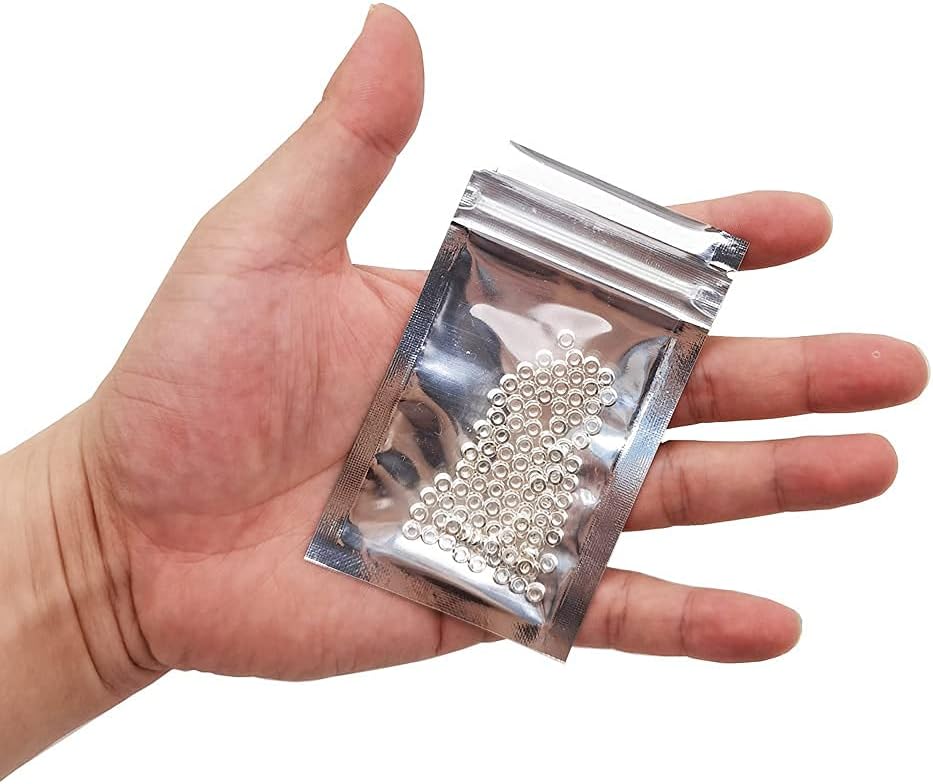 INSPIRELLE 100pcs Heishi Beads 4mm Long-Lasting Disc Brass Rondelle Spacer Beads Silver Plated Flat Round Shape Jewelry Metal Spacers for Bracelet Necklace Jewelry Making - Image 4