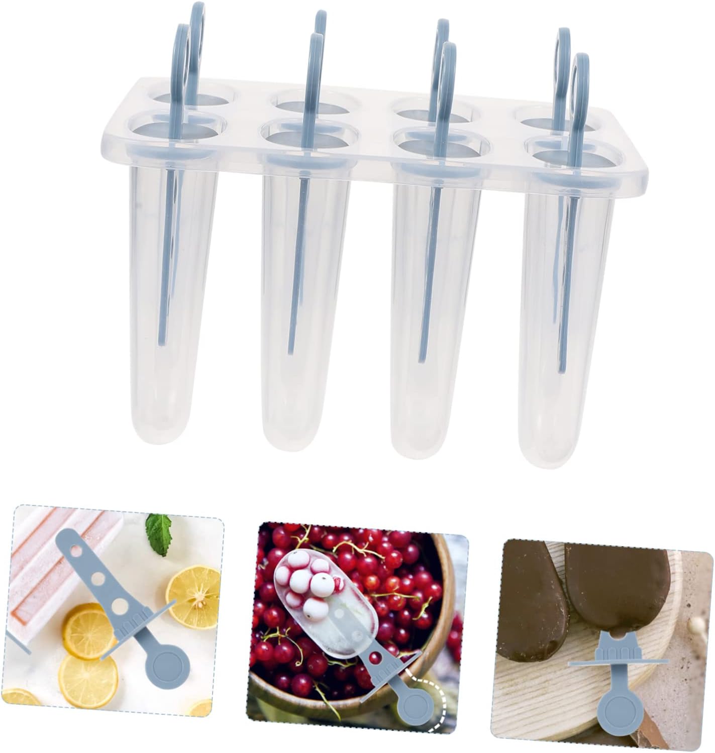Zerodeko 2pcs Ice Cube Mold Trays Ice Pop Molds Trays for Freezer Pops Ice Pop for Water Milk