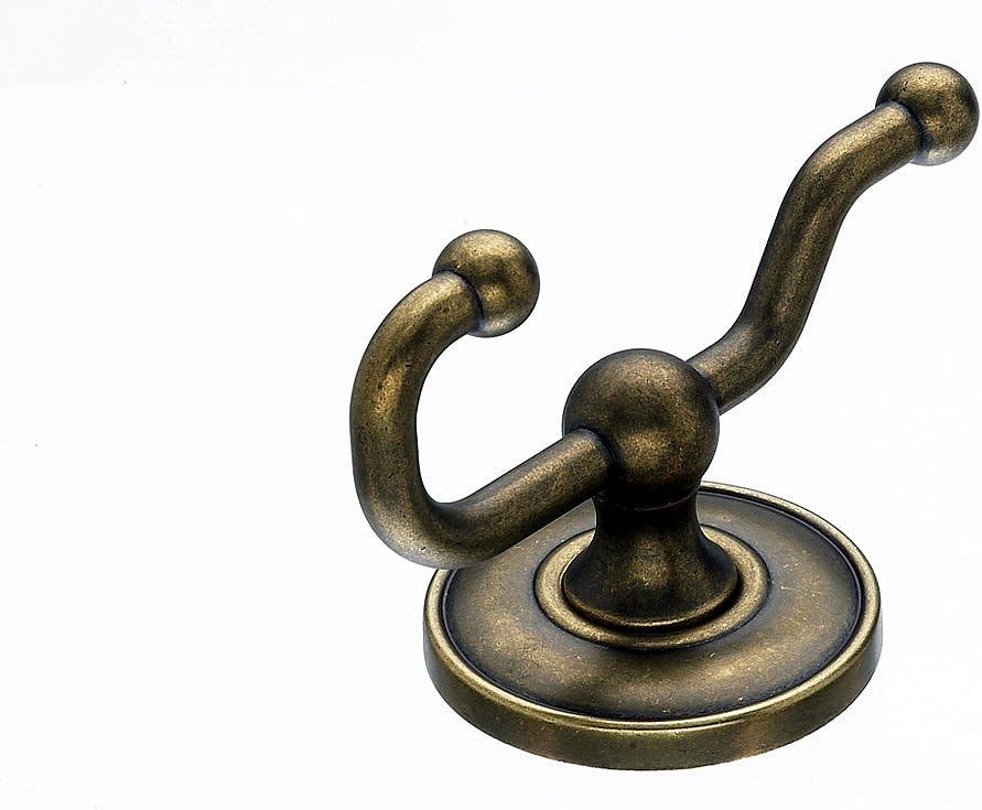 Top Knobs ED2GBZD Bath Edwardian Collection 2.625 Inch Coat and Hat Hook with Smooth Backplate, German Bronze Finish