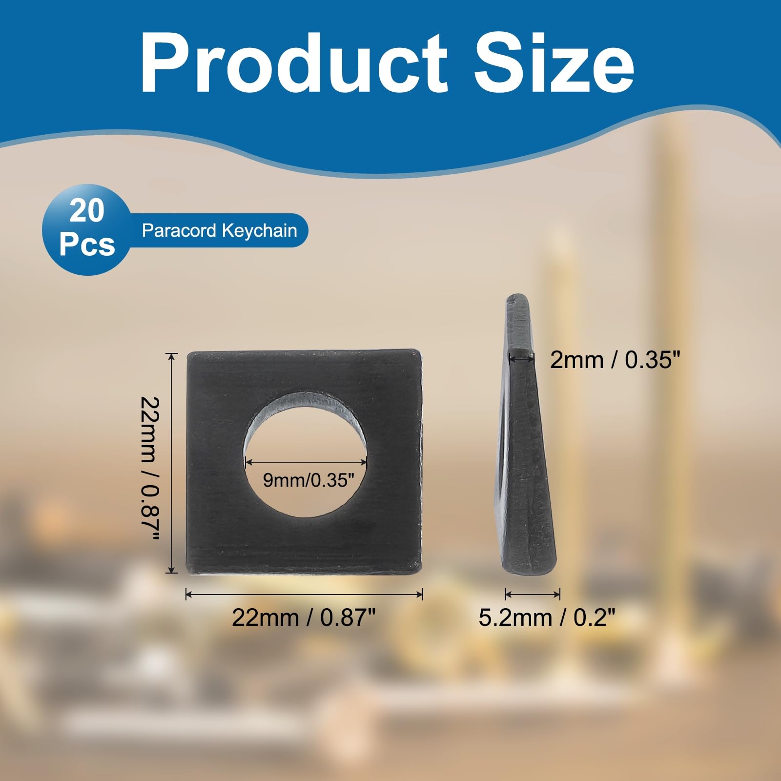 PATIKIL M10 Beveled Square Washers - Image 2