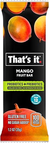 Miniatura 8 de That's it. Paquete de 12 barras de frutas probióticas para reforzar la inmunidad y apoyar cultivos activos para promover un intestino saludable y la