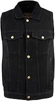 Vista 7 de Chaleco vaquero para hombre, estilo motorista, modelo Edge