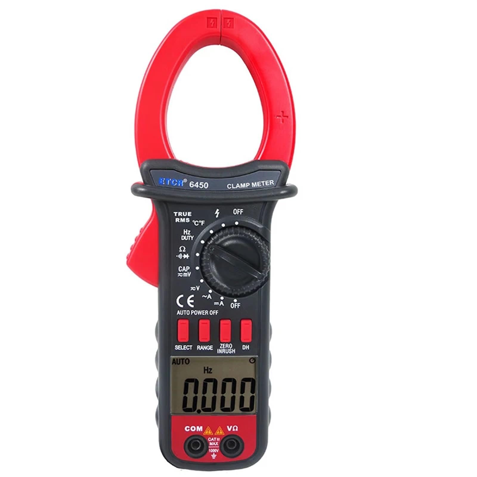 Multímetro digital AC DC 1000A Resistencia/Capacitancia/Frecuencia Pinza amperimétrica