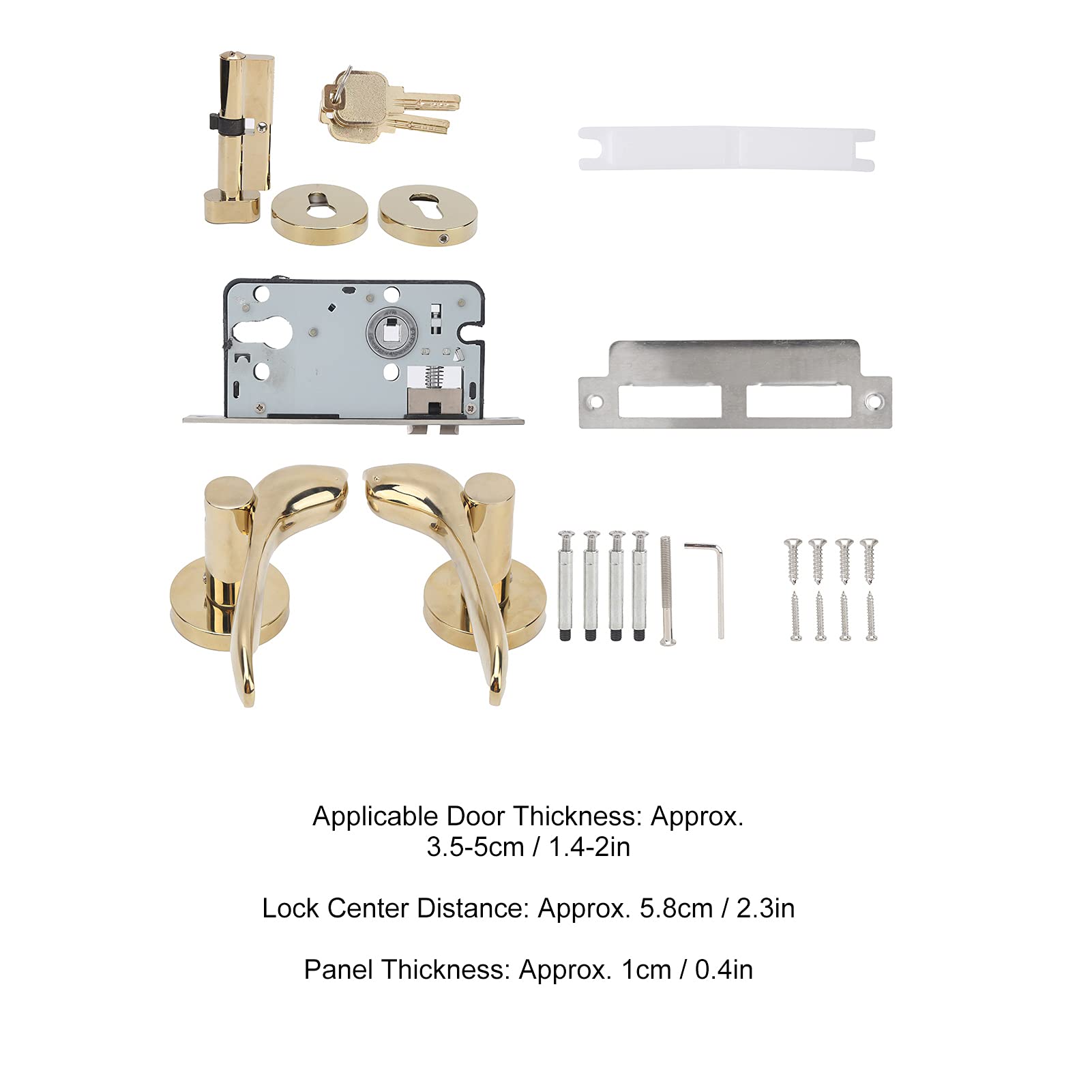 Garosa Serrure de Porte de Chambre Magnétique Silencieuse, Kit de