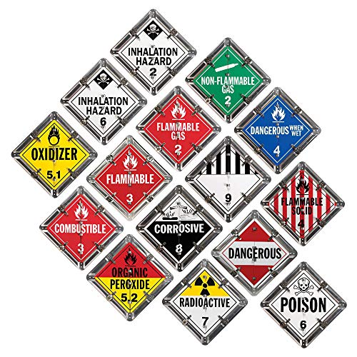J. J. Keller Hazmat Aluminum Flip Placard with 15-Legend, 13.75" x 13.75"